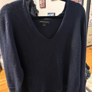 Something Navy Women's Deep Blue V-Neck Sweater